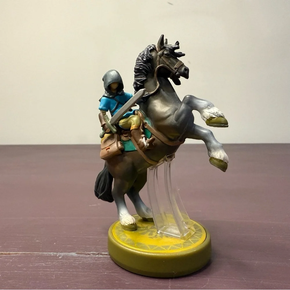 Epic Rider and Horse Figurine - Blue and Gray